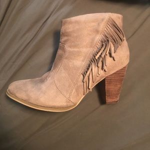 Suede Fringe Booties *make an offer!!*